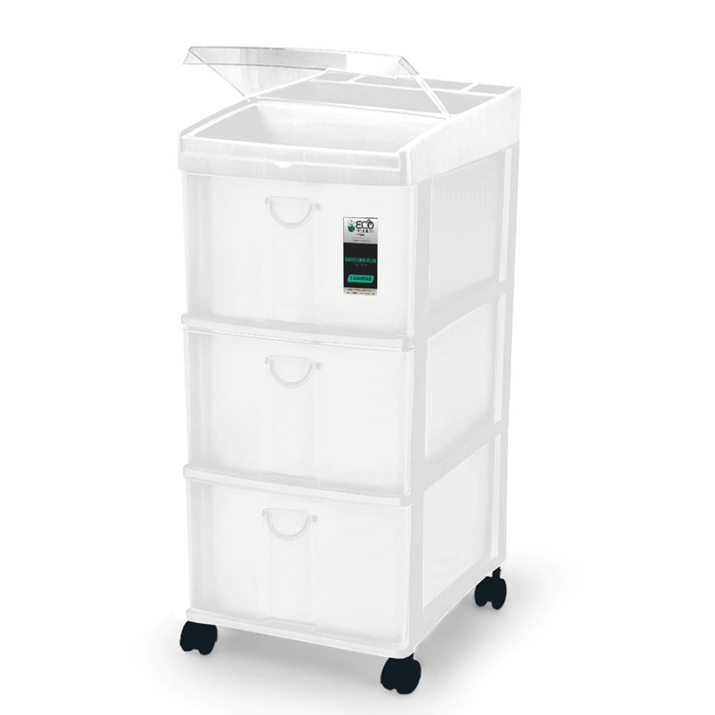 Gaveteiro Plastico Grande Organizador 3 Gavetas Com Rodinhas - Xplast ...