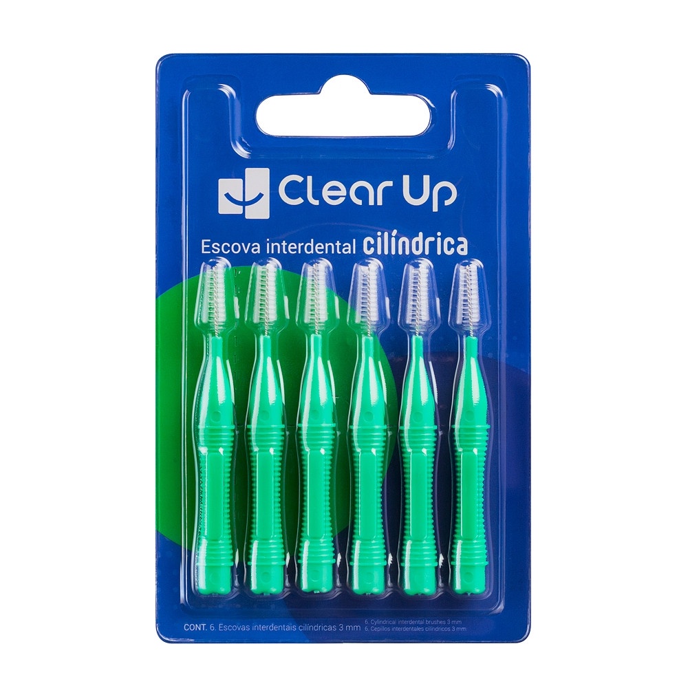 Escova Interdental Cilíndrica 6 Unidades Clear Up Multi Saúde - HC600