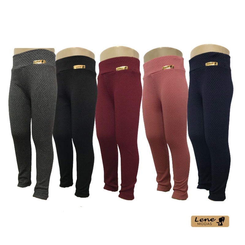 Calça Legging Infantil Colmeia Lene - Lene Loja Virtual