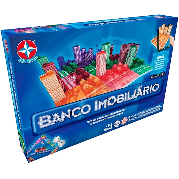 Jogo De Tabuleiro Banco Imobiliário Mesa Brinquedo Educativo F114