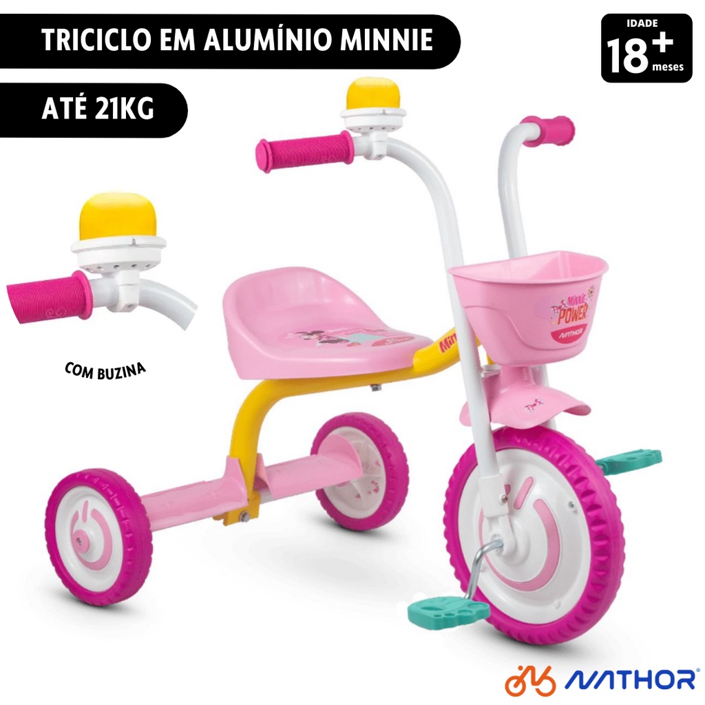 Triciclo Motoca Infantil Meninas You 3 Girl Rosa Nathor - Velotrol