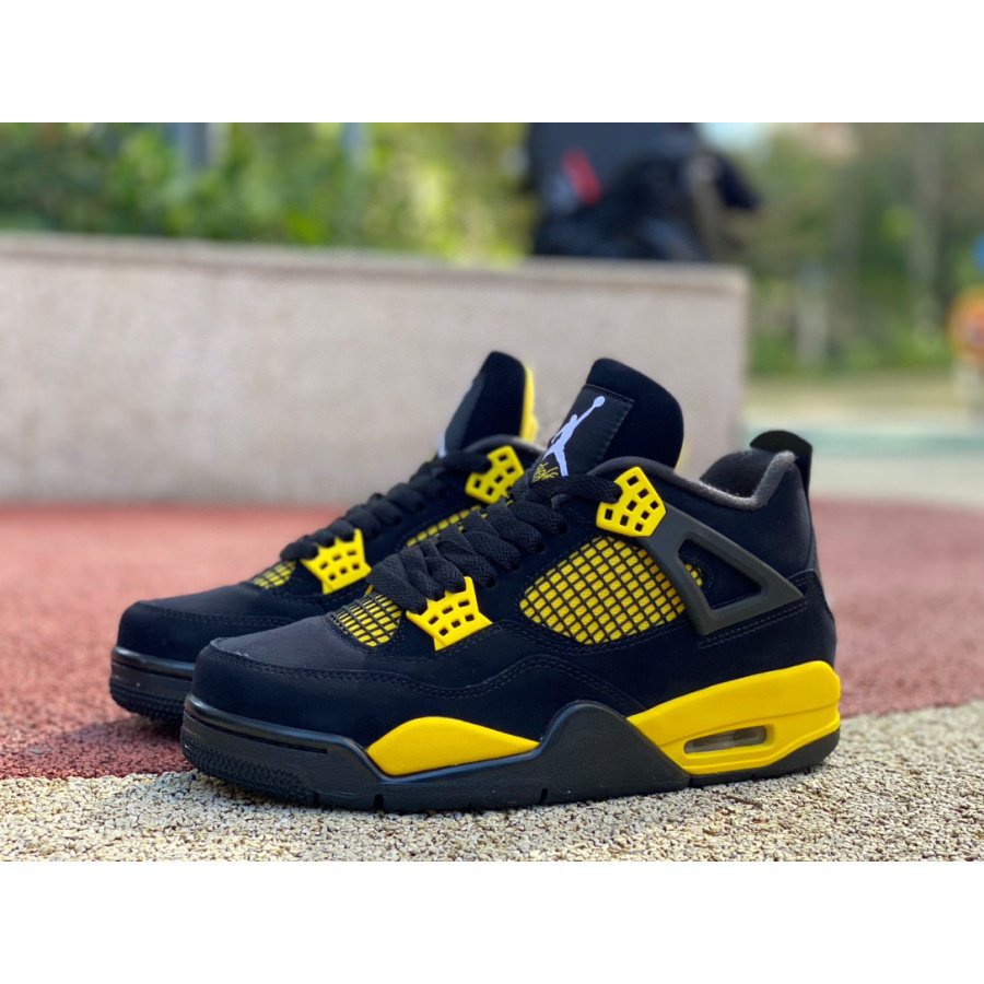 2023nova Venda A Quente Air Jordan 4 Retro Thunder Mid Black yellow AJ4 Sapatos De Basquetebol DH6927-017