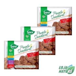 KIT 3 Unidades Filé de Carne Vegetal Pronto e Saudável Sem Glúten Vegano 200g - SORA