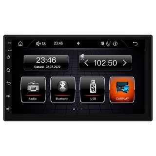 Multimídia Para Carro Prime 16 Vias Com 4 Canais 50 Watts Tela Full Touch 7" Com Bluetooth E FM