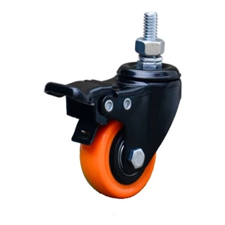 Rodizio Roda 41mm Com Freio Rodinha Para Moveis Parafuso 3/8 Colson em Oferta na Shopee