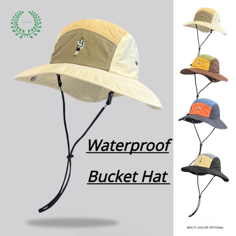 Chapéu De Pescador Japonês De Secagem Rápida À Prova D'água Para Homem Verão Mulher Montanhismo Com Viseira