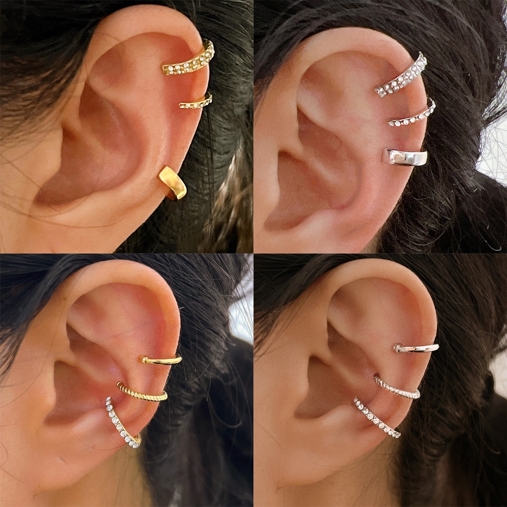 Piercing De Orelha, Hélix/Cartilagem De Ouro 18k Redondo com Zircônia