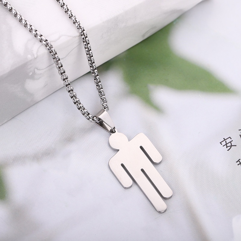 Colar Billie Eilish Mesmo Estilo Blohsh Pingente De Cabeça