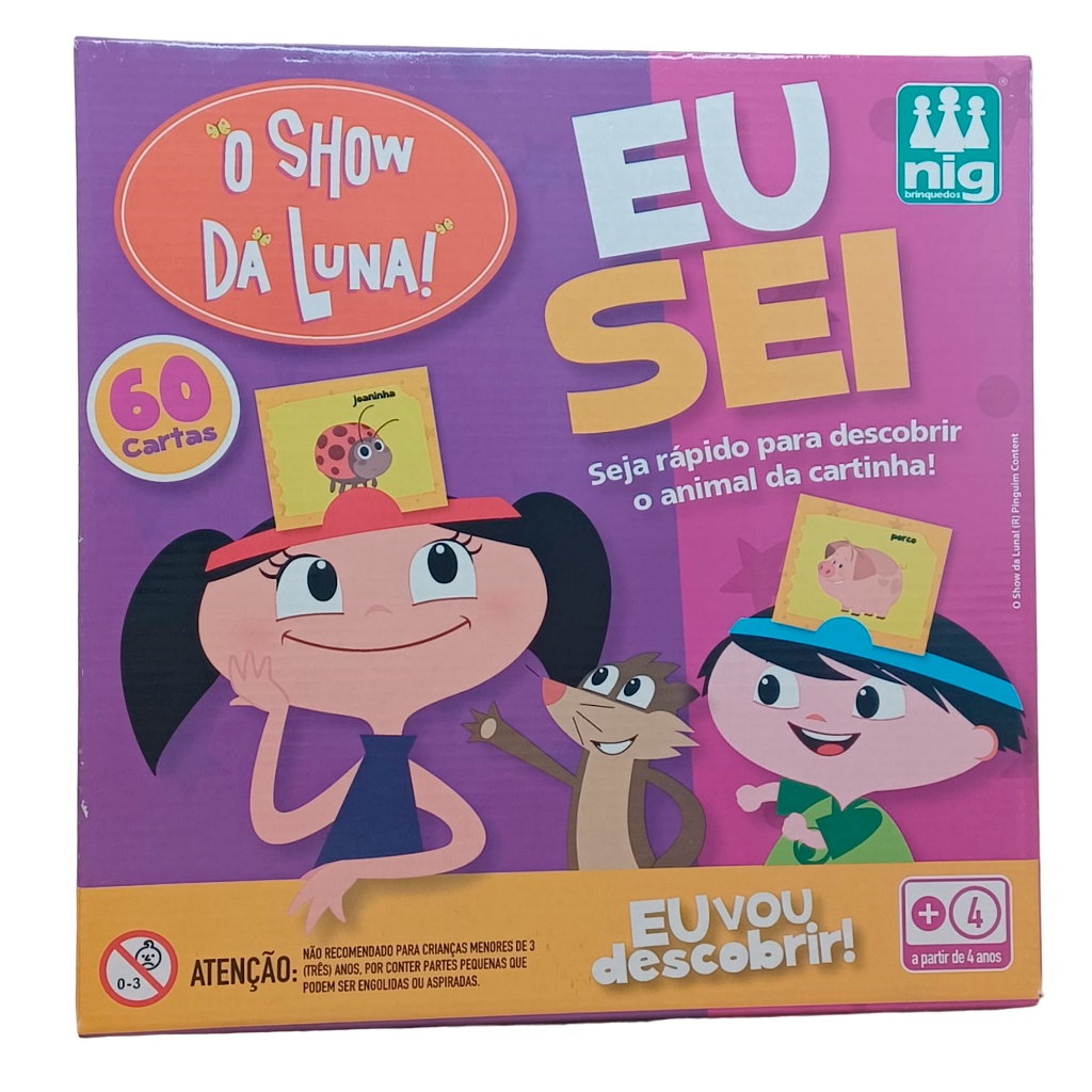 Jogo Eu Sei Show Da Luna 60 Cartas 0739 - Nig Brinquedos