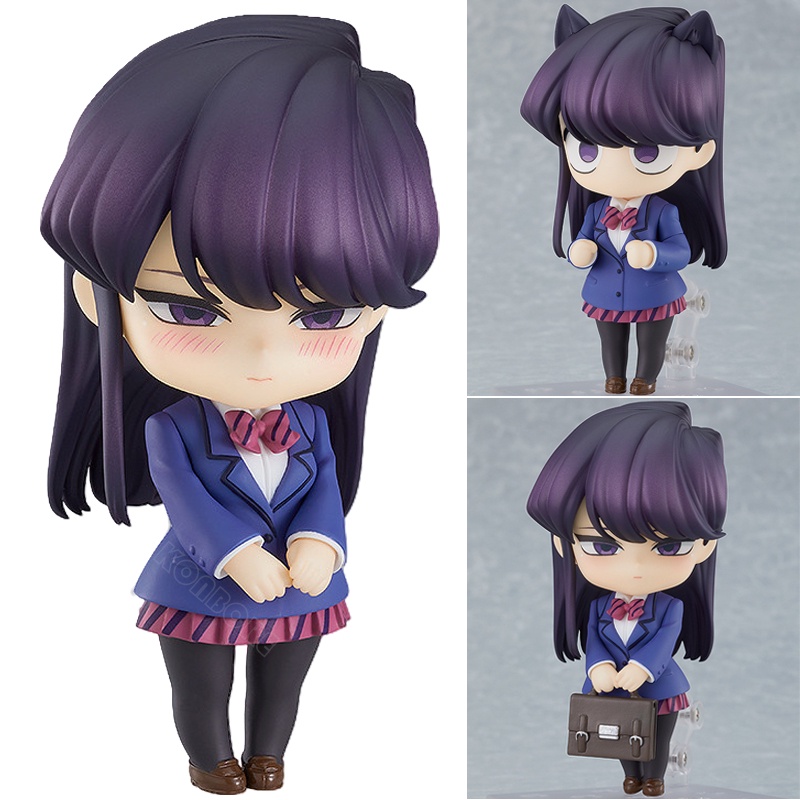 Zhongkaihua Komi Can't Communicate Action Figure Shoko Komi Action Figure Statua con accessori intercambiabili per il viso Modello in PVC 25 cm Posizione in piedi JK School Uniform Edition