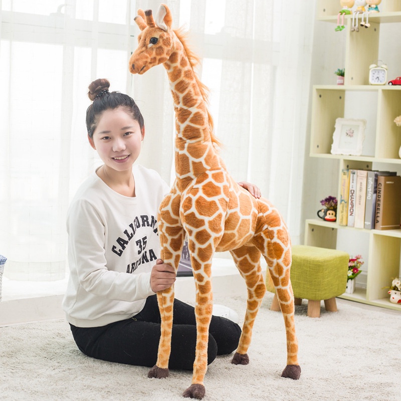 Brinquedos de simulação de pelúcia de girafa presentes infantis de ...