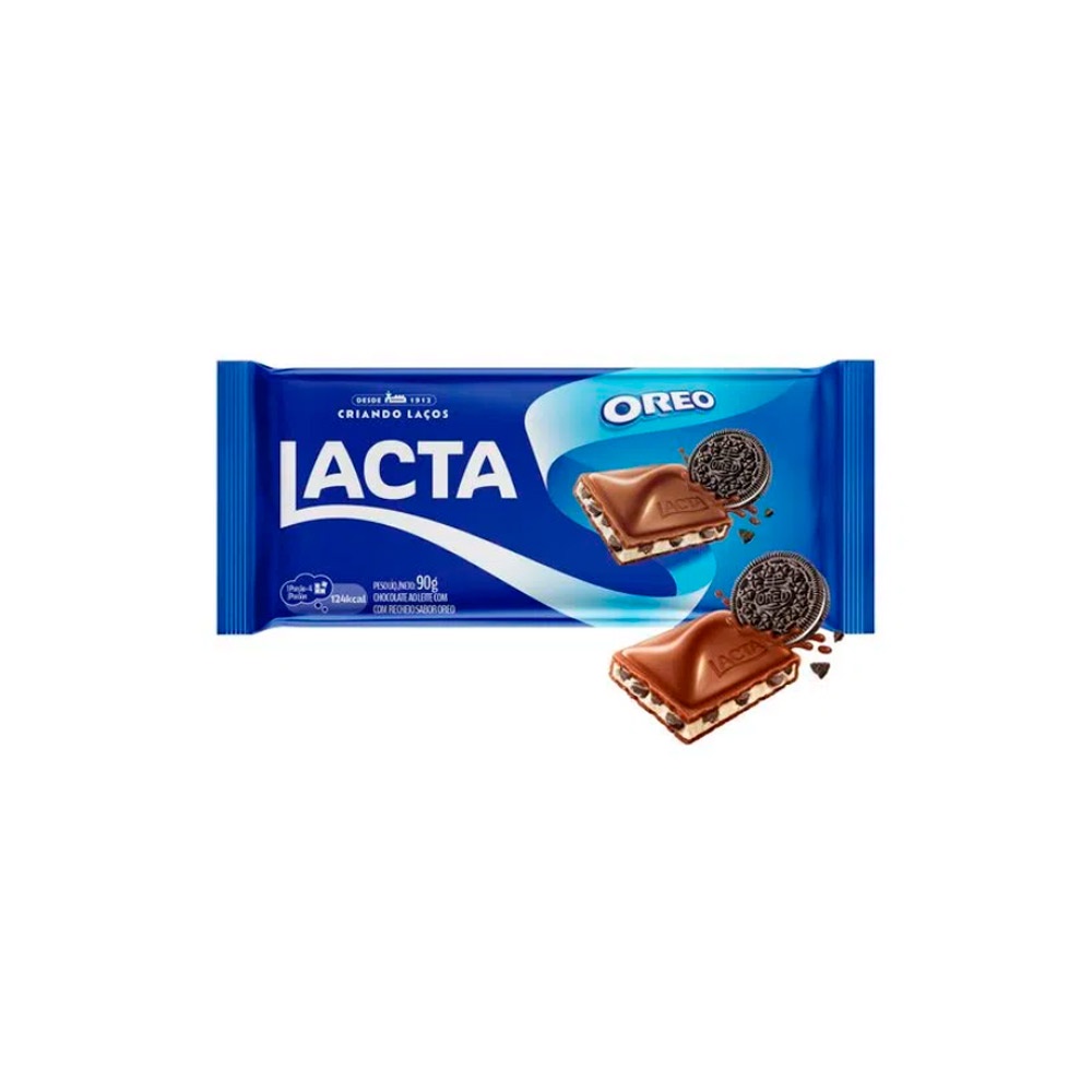 Barra de Chocolate Lacta ao Leite + Oreo 90g Shopee Brasil