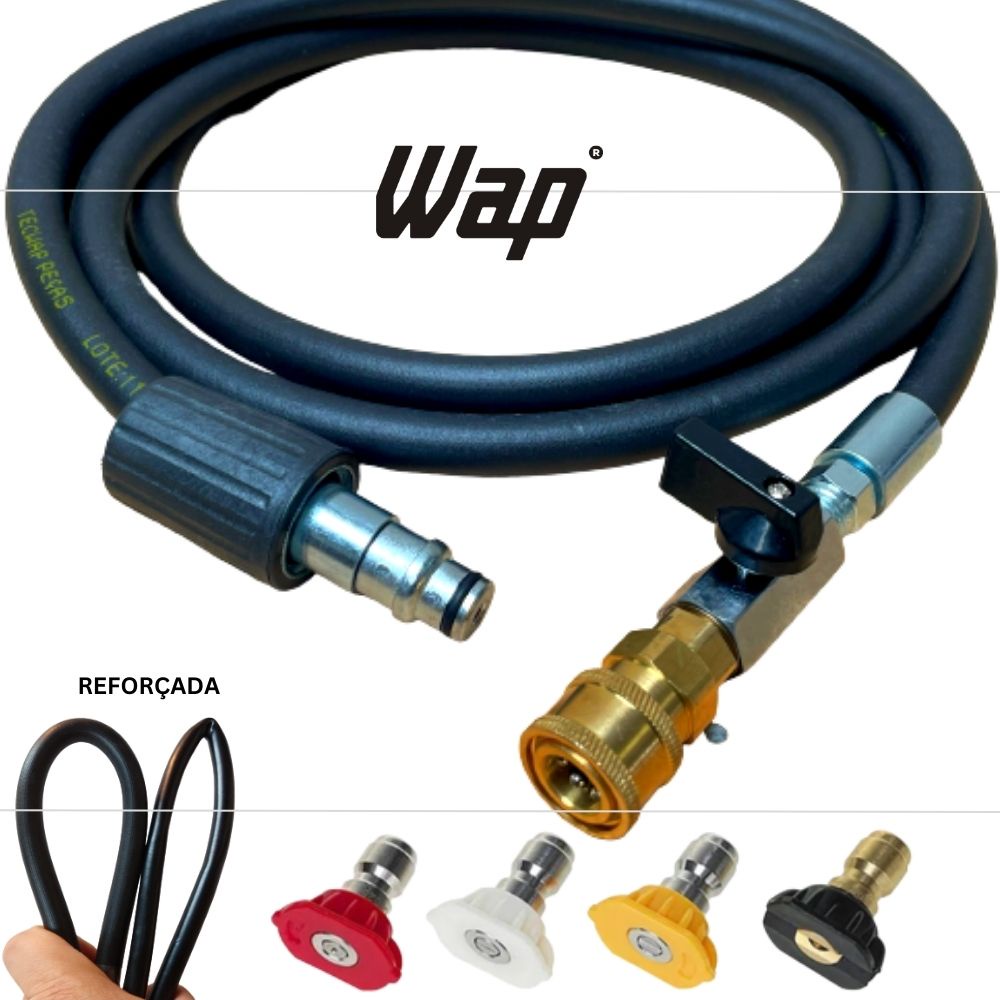 Kit Metros De Mangueira Para Wap Profissional Bicos Registro Engate Rapido Wap