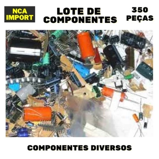Lote c/ 350 peças e Componentes Eletrônicos Ci Transistor Capacitor Resistor Diodo