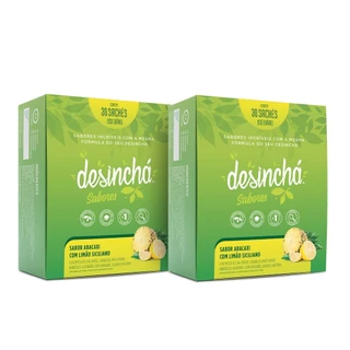Kit 02 Chás Desinchá Sabores Abacaxi com Limão Siciliano