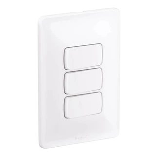Conjunto Interruptor Simples Triplo 680102 Pial Zeffia