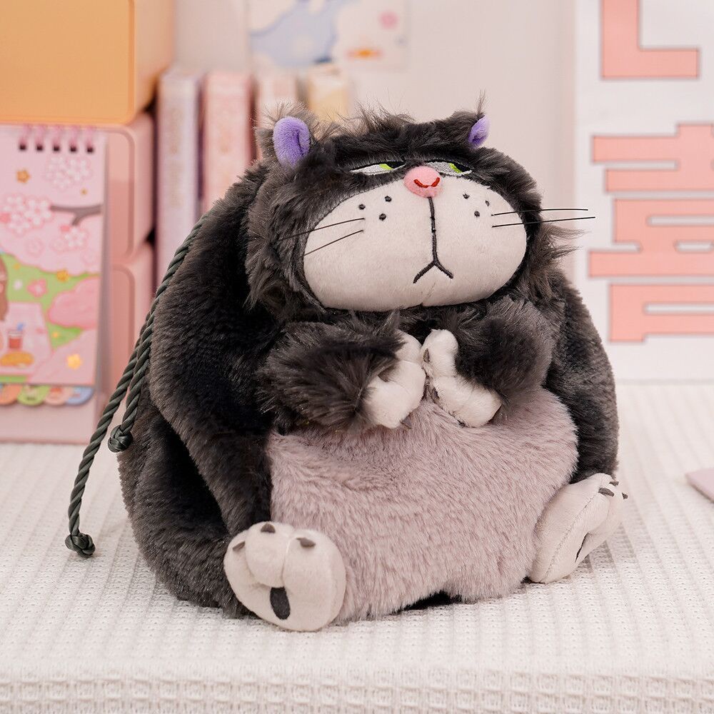 Disney Lucifer Cat Drawstring Pocket Plush Toy Doll T quio