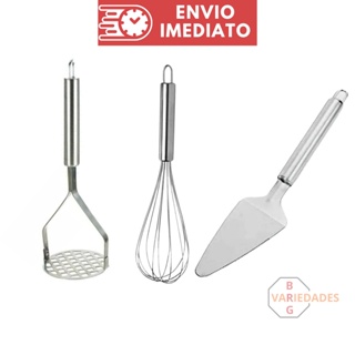 Kit Utensílios de Cozinha Amassador de Batatas Legumes Espátula de Bolo Fue