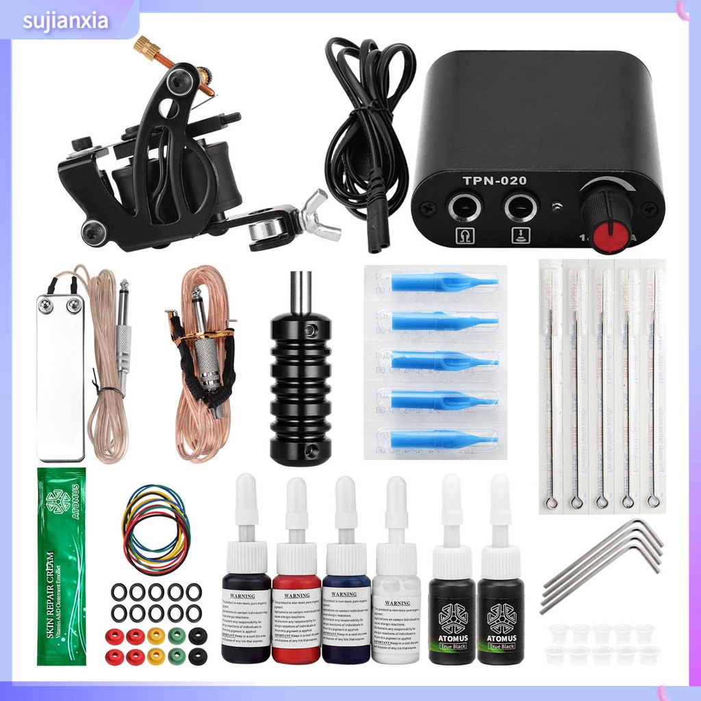 [UIX] Kits De Máquinas De Tatuagem Profissionais De Potência Forte Ajustável Conjuntos Completos Ferramentas De Arte Corporal Para Salão