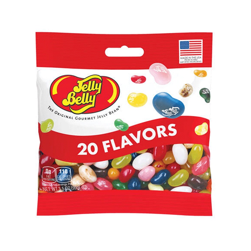 Bala Jujuba Jelly Belly 20 Sabores Sortidos Pacote 99g