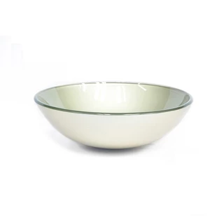 CUBA DE VIDRO REDONDA 31CM CHAMPANHE
