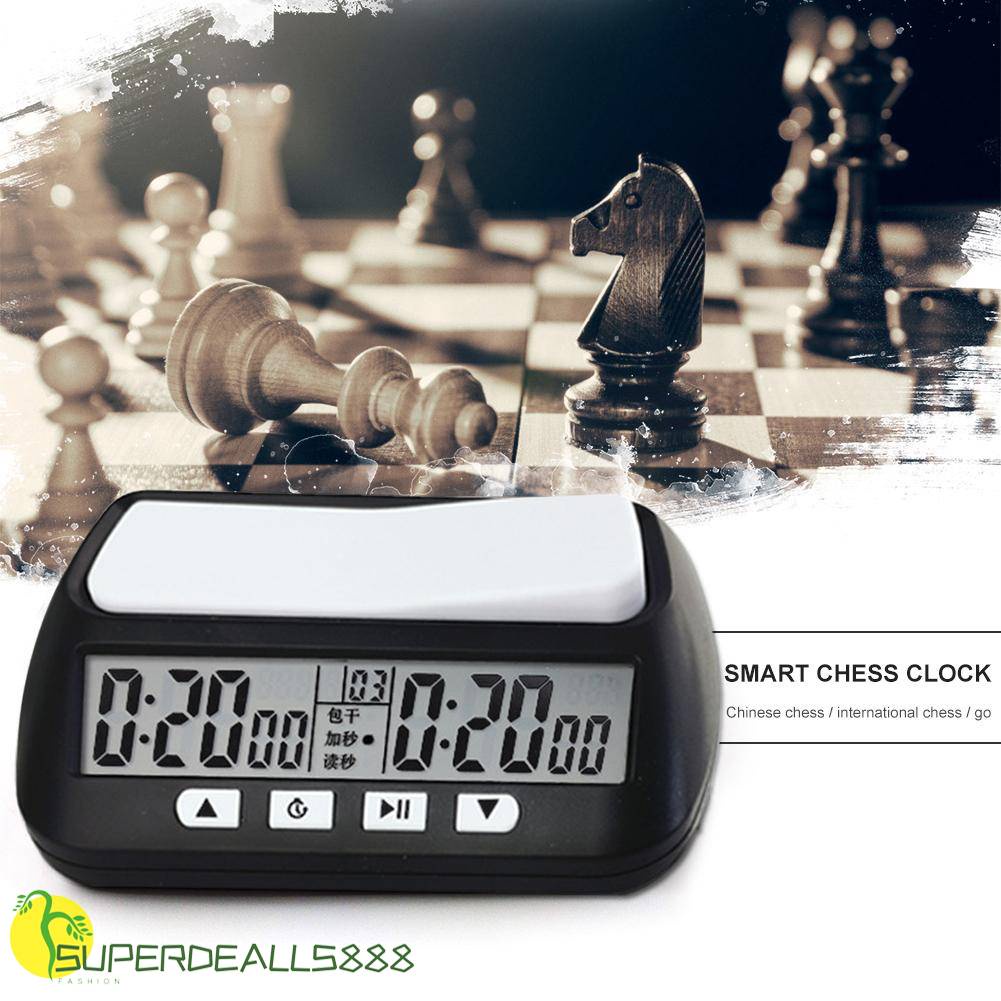 Relógio de xadrez digital avançado para temporizador de jogo e