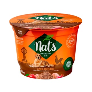 Ração Nats Úmida Para Cães Adultos Cubos de Frango 245g