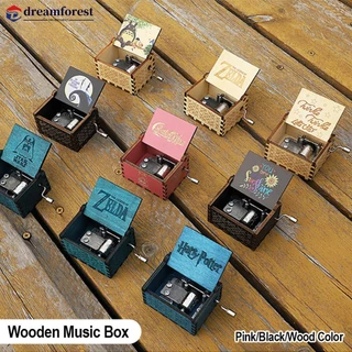 DREAMFOREST 18 Estilos Caixa De Música De Madeira Natal Padrinho De Totoro Jurássico Parque Marinheiro Lua Anime Série De Filmes Feliz Aniversário Kids Music Box V7W6