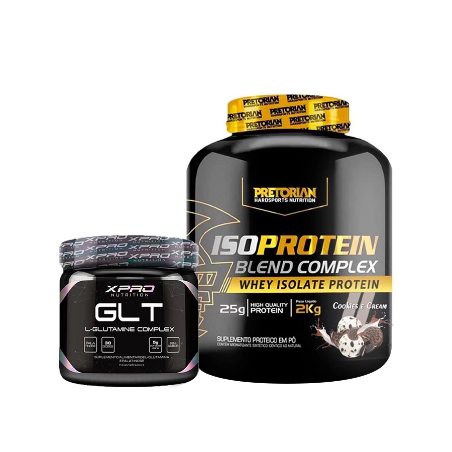 Kit Whey Iso Protein Blend Complex 2kg – Pretorian + Glutamina Complex 150g – Xpro Nutrition