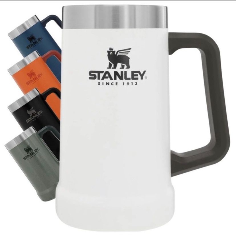 Caneca Térmica Para Cerveja e Chopp Stanley 709ml Inox e Copo Térmico para Cerveja com Tampa e Abridor de Garrafa Inox Stanley Beer Pint 473ml [ENVIO IMEDIATO]