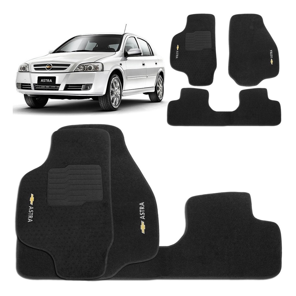 Tapete Carpete Astra 2009 2010 2011 Preto 3 Peças