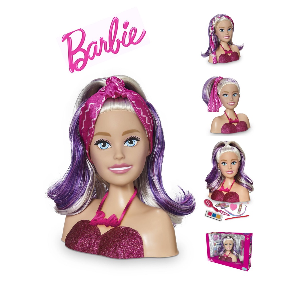 Boneca Barbie Busto Styling Head Faces Maquiagem Acessórios