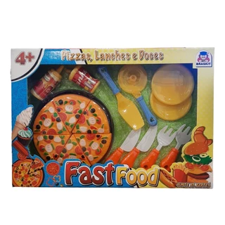 Brinquedo Food Delivery Infantil Lanches Comidinha Pizza 9007 - Braskit