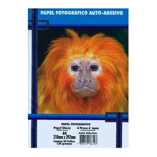 Papel Fotográfico Adesivo A4 130g Masterprint À Prova D'água 50 Folhas