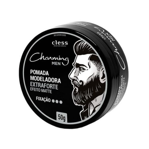 Pomada Modeladora Charming Men Extra Forte Efeito Matte 50g