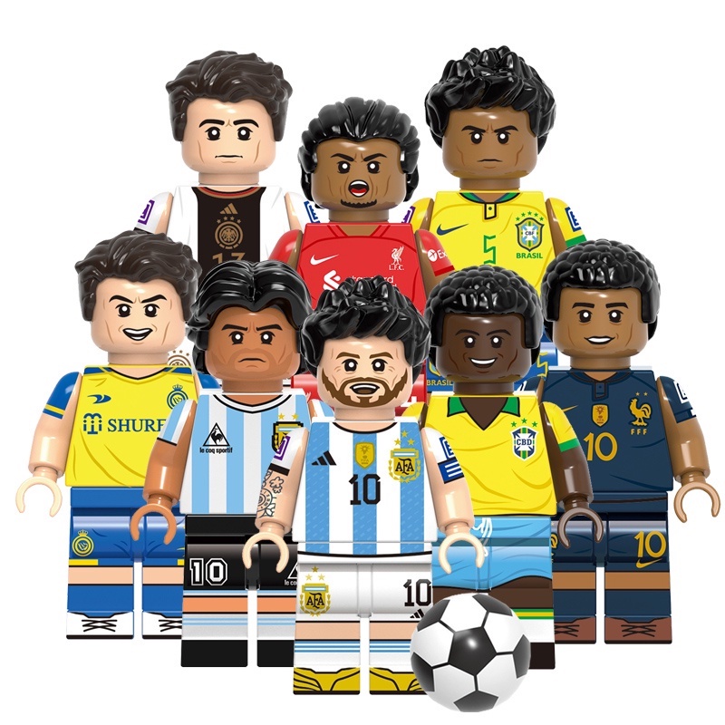 Réplica De Celebridades Blocos De Construção Estrela De Futebol Minifiguras Mbappe C Roma Radonabeli Muller Van Dick Casamiro Da Copa Do Mundo Presentes De Brinquedos