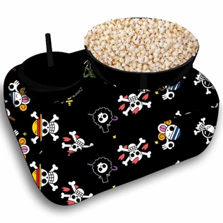 Almofada Cinema One Piece Caveira Full Pipoca Com Balde Copo
