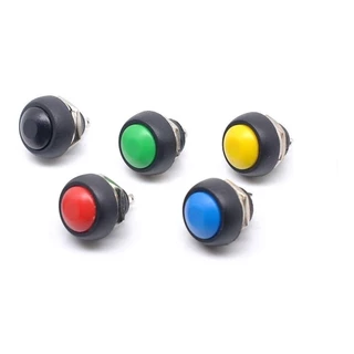 Kit 5 X Botão Push Button 12mm À Prova D' Água Pbs-33b