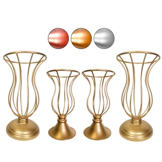 4 vasos Armação Para Pedrarias ou pérolas 25cm e 20cm Decoração luxo Casamento e Festas