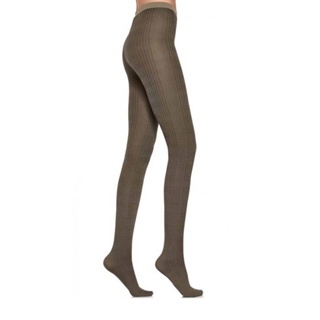 VERO MONTE Womens Wool Tights Warm - Ribbed Black Tights Opaque
