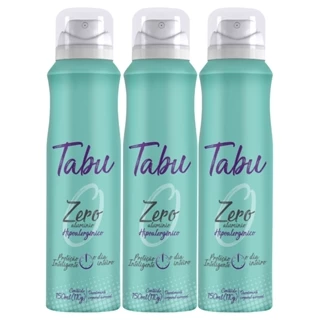Kit Desodorante Aerosol Tabu Zero Alumínio 150Ml (3 unidades)