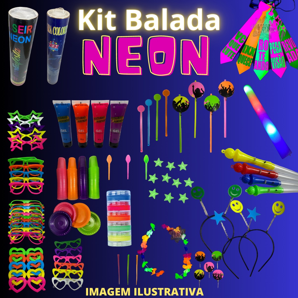 Chapéu Coquinho Neon Para Festas - Kit 12 Unidades