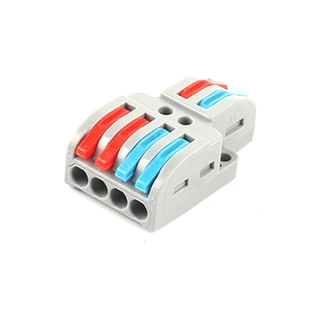 5 Pçs Conector Emenda Derivação 2x4 Alavanca Fio 1 a 4MM