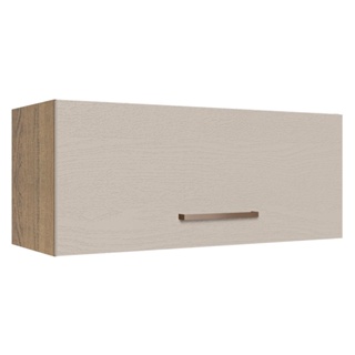 Armário Aéreo 80 cm 1 Porta Basculante Rustic/Crema Agata Madesa
