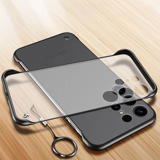 Estojo De Telefone Sem Moldura Para Samsung Galaxy S24 Ultra Matte PC Capa Dura Transparente Fino S24 Plus
