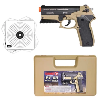 Pistola De Chumbinho 4.5 Gamo Pt80 Co2 Desert Attack C/ Case
