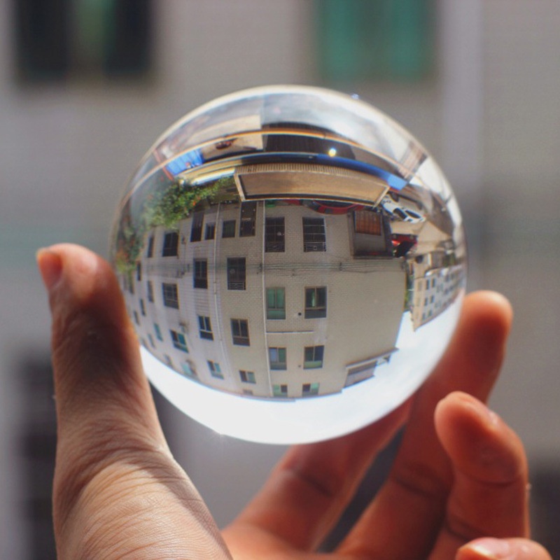 Bola De Cristal Transparente Branca Decoração De Escritório