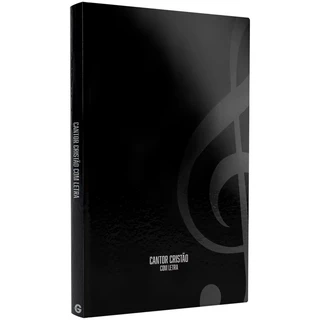Cantor Cristão Grande com Letra Brochura Preto | Editora Geográfica em Oferta na Shopee