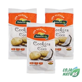 KIT 3 Unidades Cookies Sem Glúten 180g - Natural Life