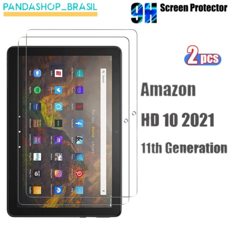 1 ou 2 Películas Vidro 9H Para Tablet Amazon Fire Hd 10 2021 10.1 Polegadas - Enviar Rapida